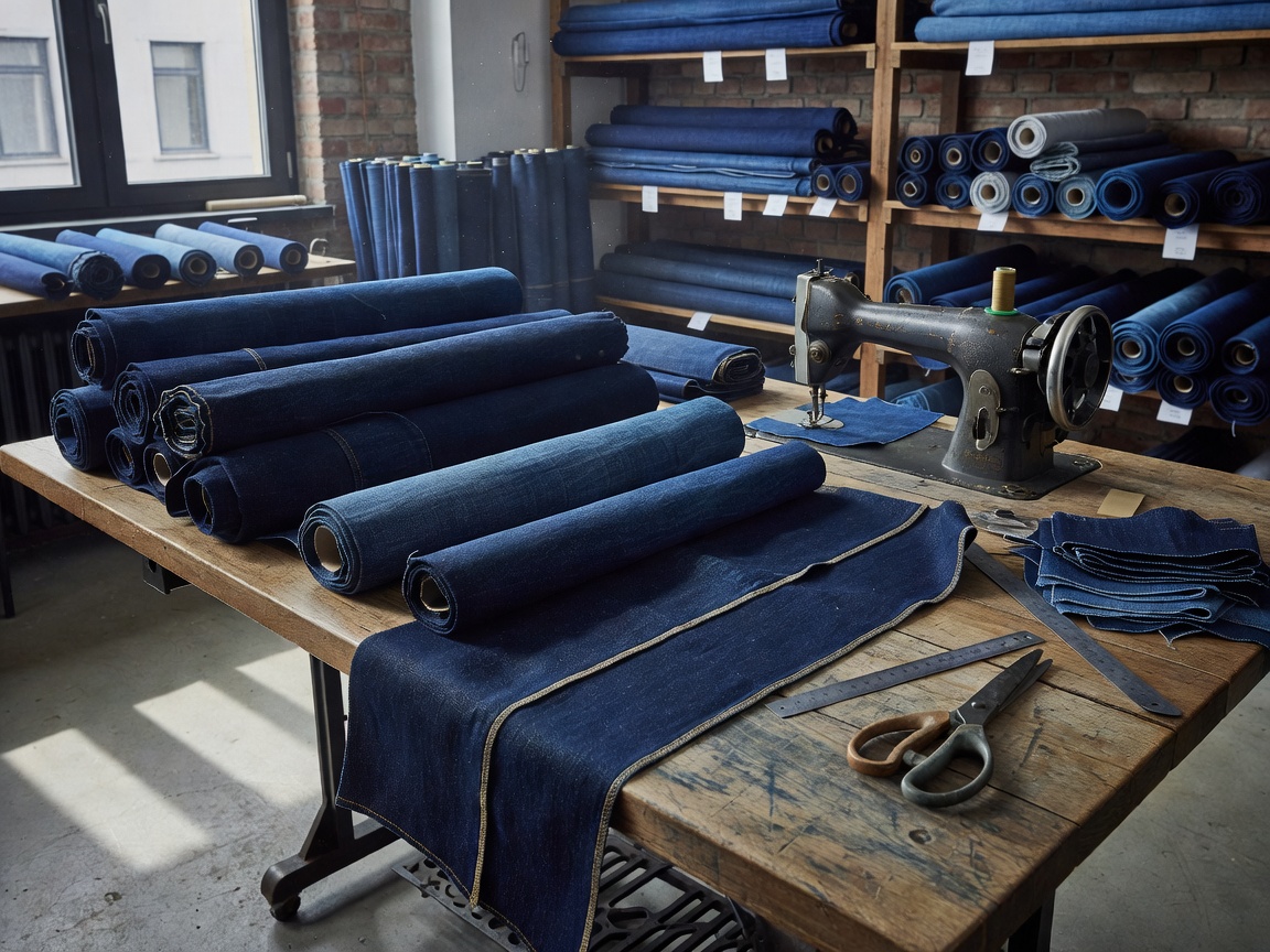 Armedangels Cologne denim studio raw dark indigo organic cotton textiles with precision seams